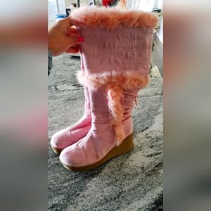 Pink boots